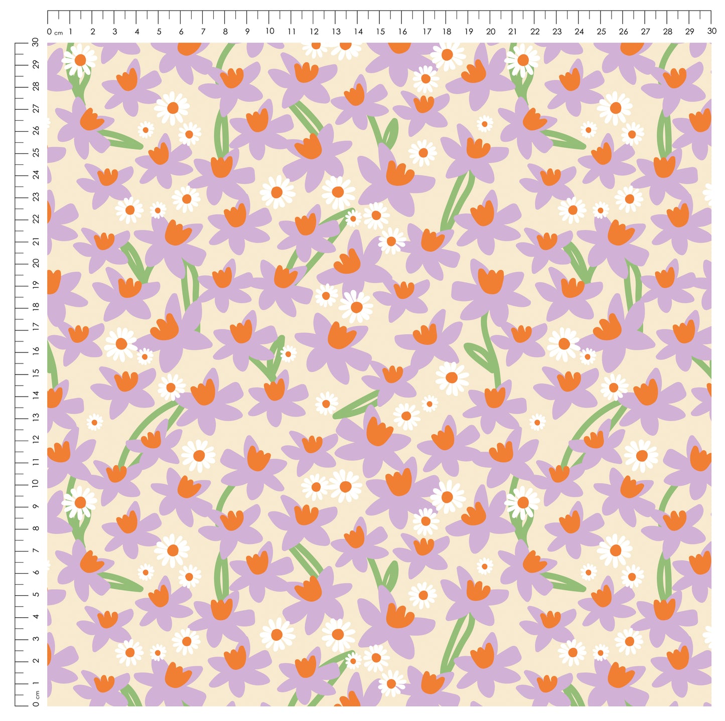 Darling Daffodils Creme – florales Design | auf verschiedenen Stoffarten