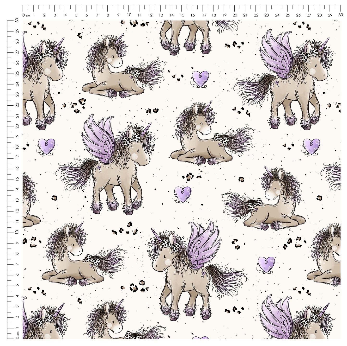 Einhornzeit Creme – Einhorn Stoff in Creme | verschiedene Stoffarten