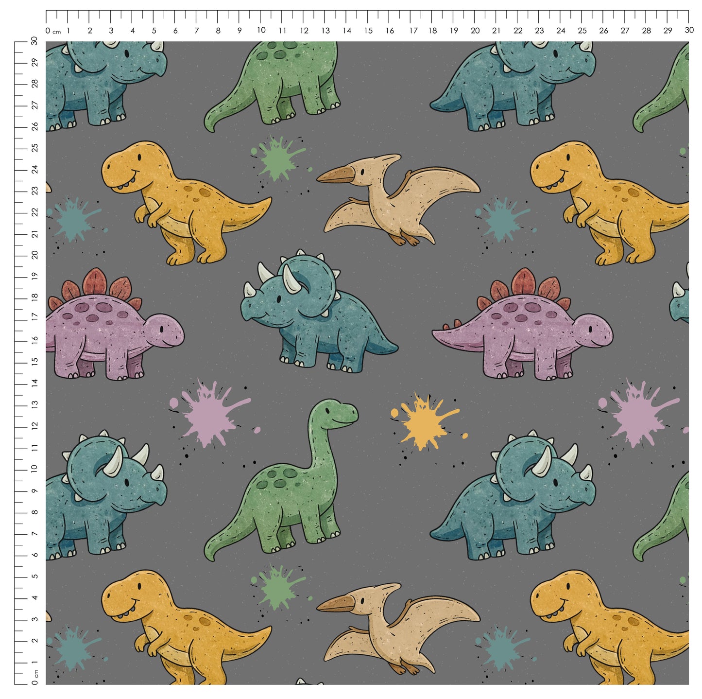 Stoffpaket Dinotopia Grau – Dinosaurier Kinderstoff | verschiedene Stoffarten