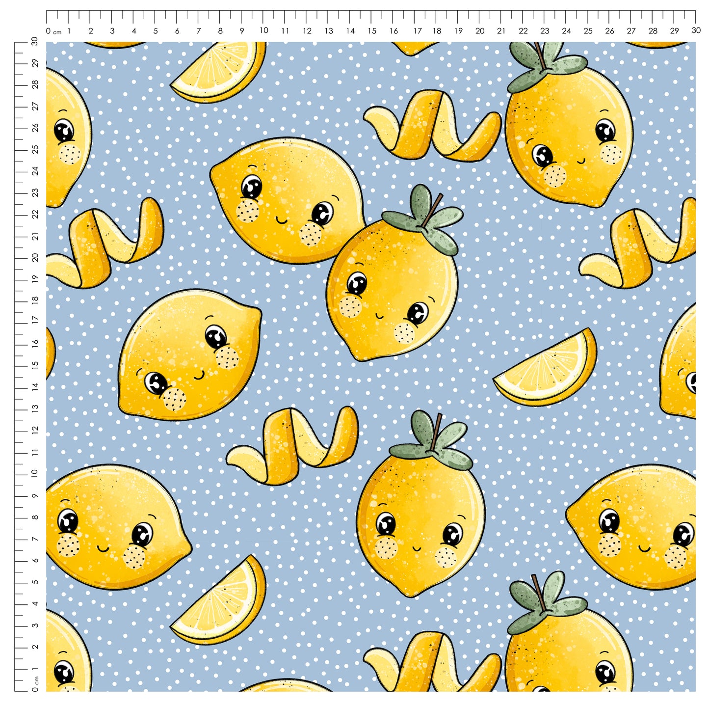 Sweet Lemons – Fruchtstoff in Gelb & Blau | verschiedene Stoffarten