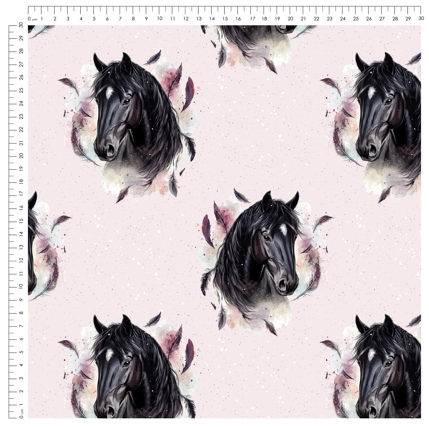 Stoffpaket Spirit Horse Rosa | auf verschiedenen Stoffarten