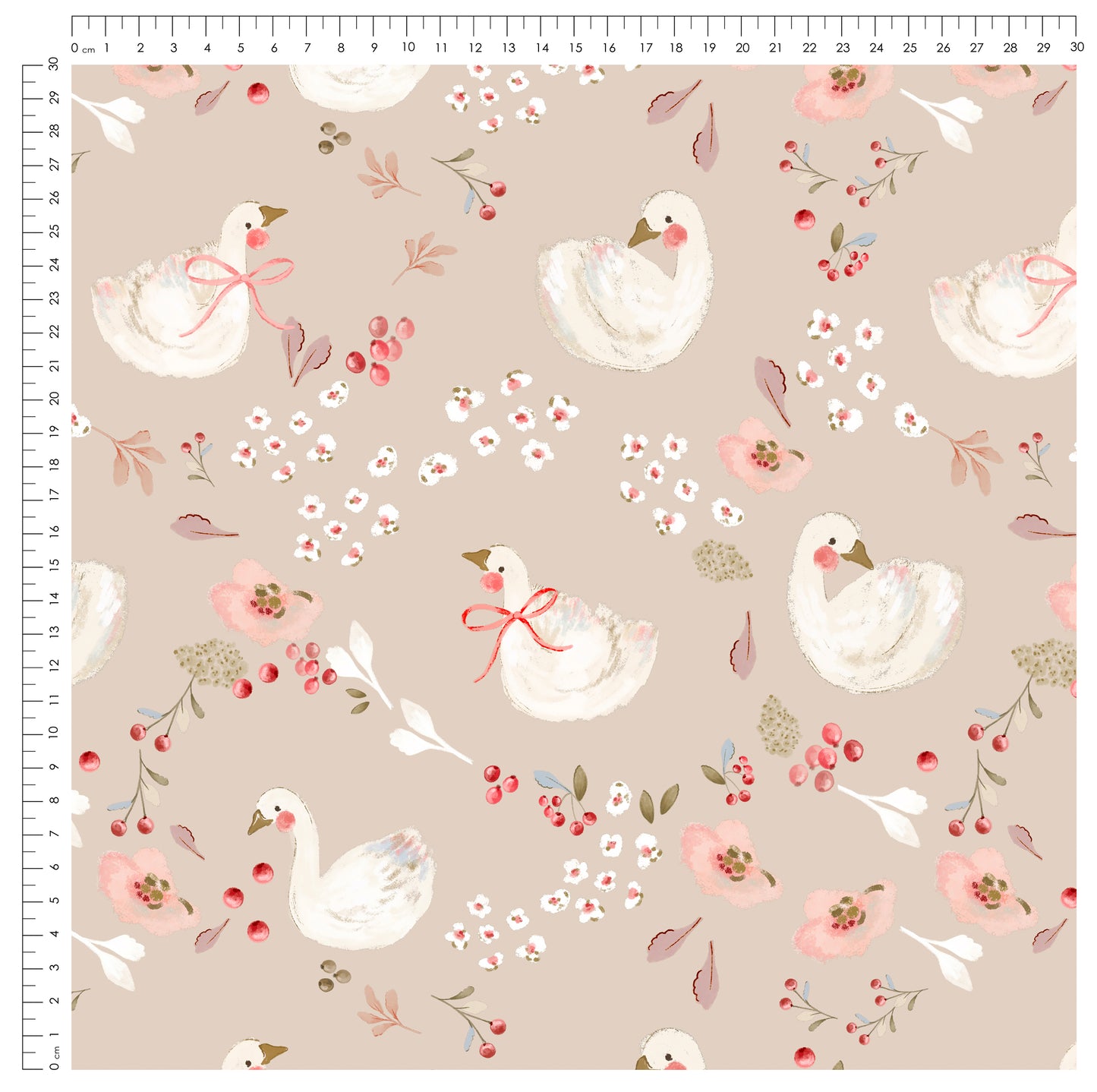 Swan Garden Dreams Vintage – romantischer Schwan Stoff | auf verschiedenen Stoffarten