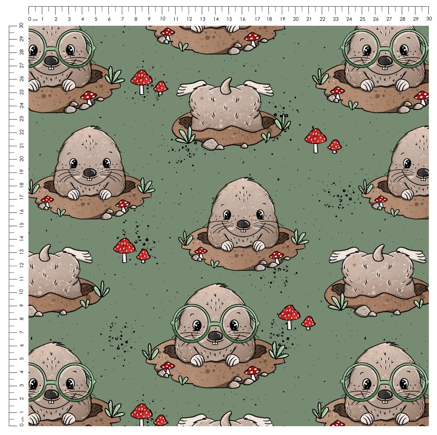 Stoffpaket Kleiner Maulwurf – süßer Kinderstoff mit Tiermotiv | verschiedene Stoffarten