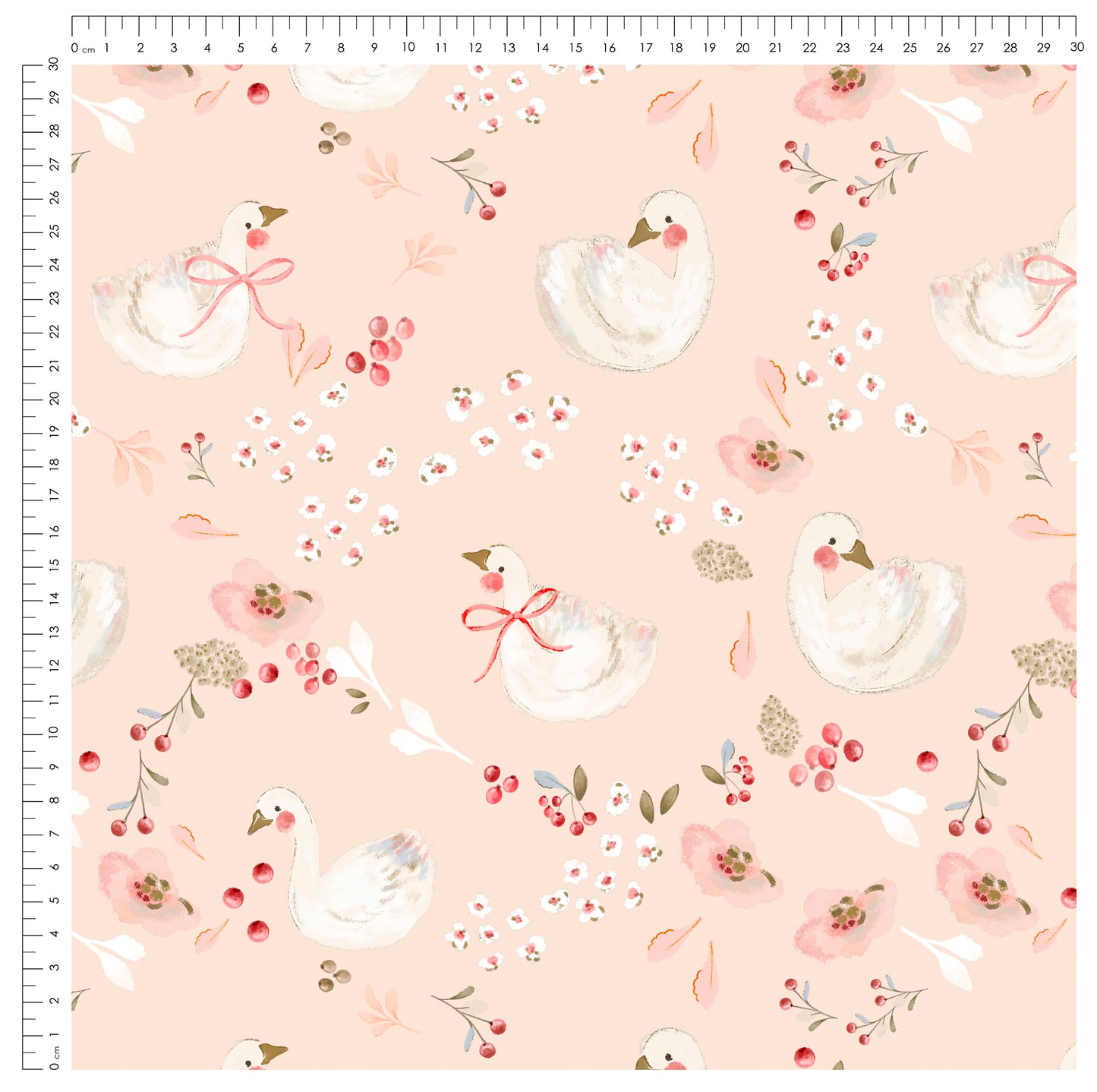 Swan Garden Dreams Sugar – romantischer Schwan Stoff | auf verschiedenen Stoffarten