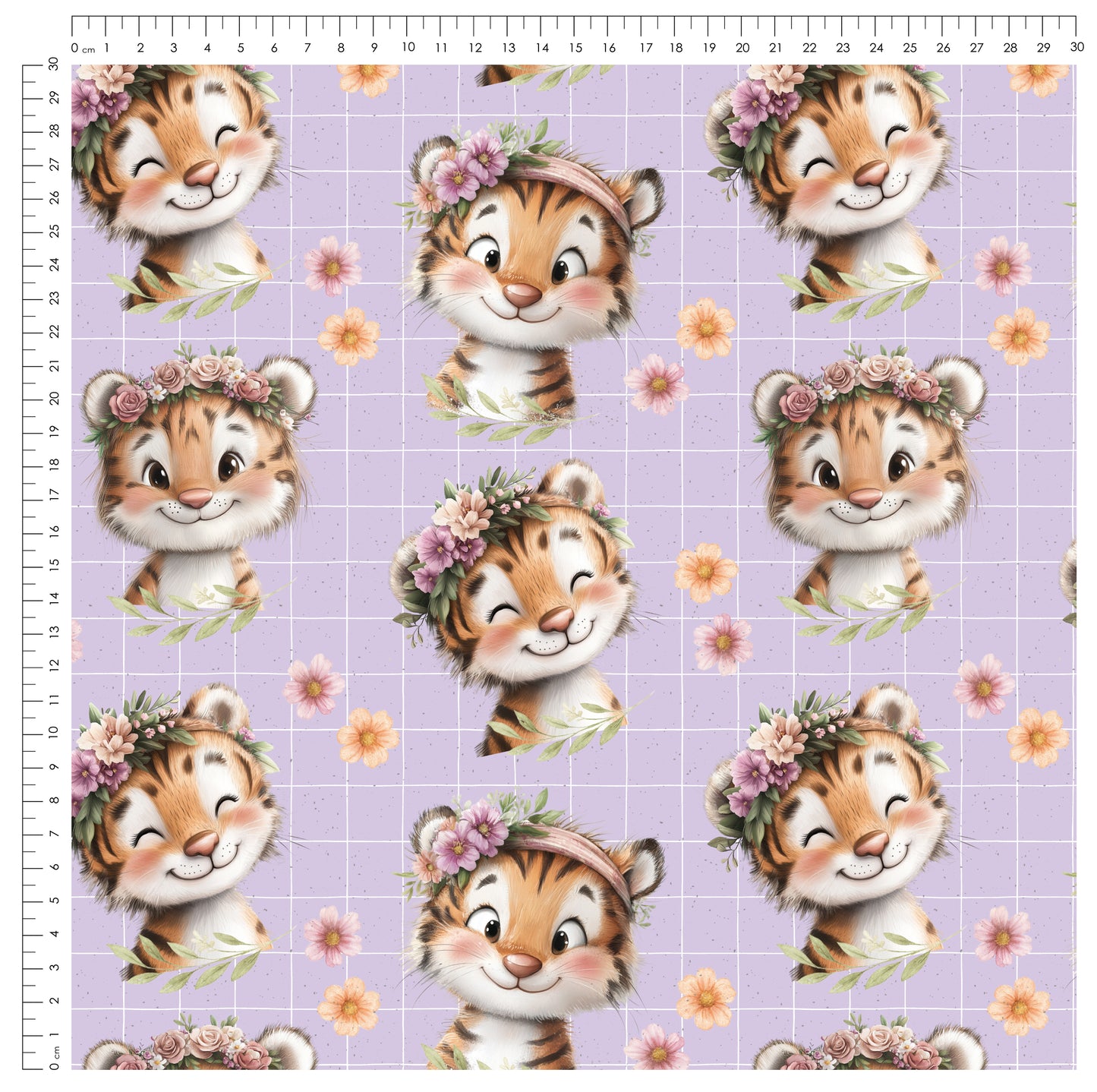 Little Tiger Love Lila – süßes Tiger Design | verschiedene Stoffarten