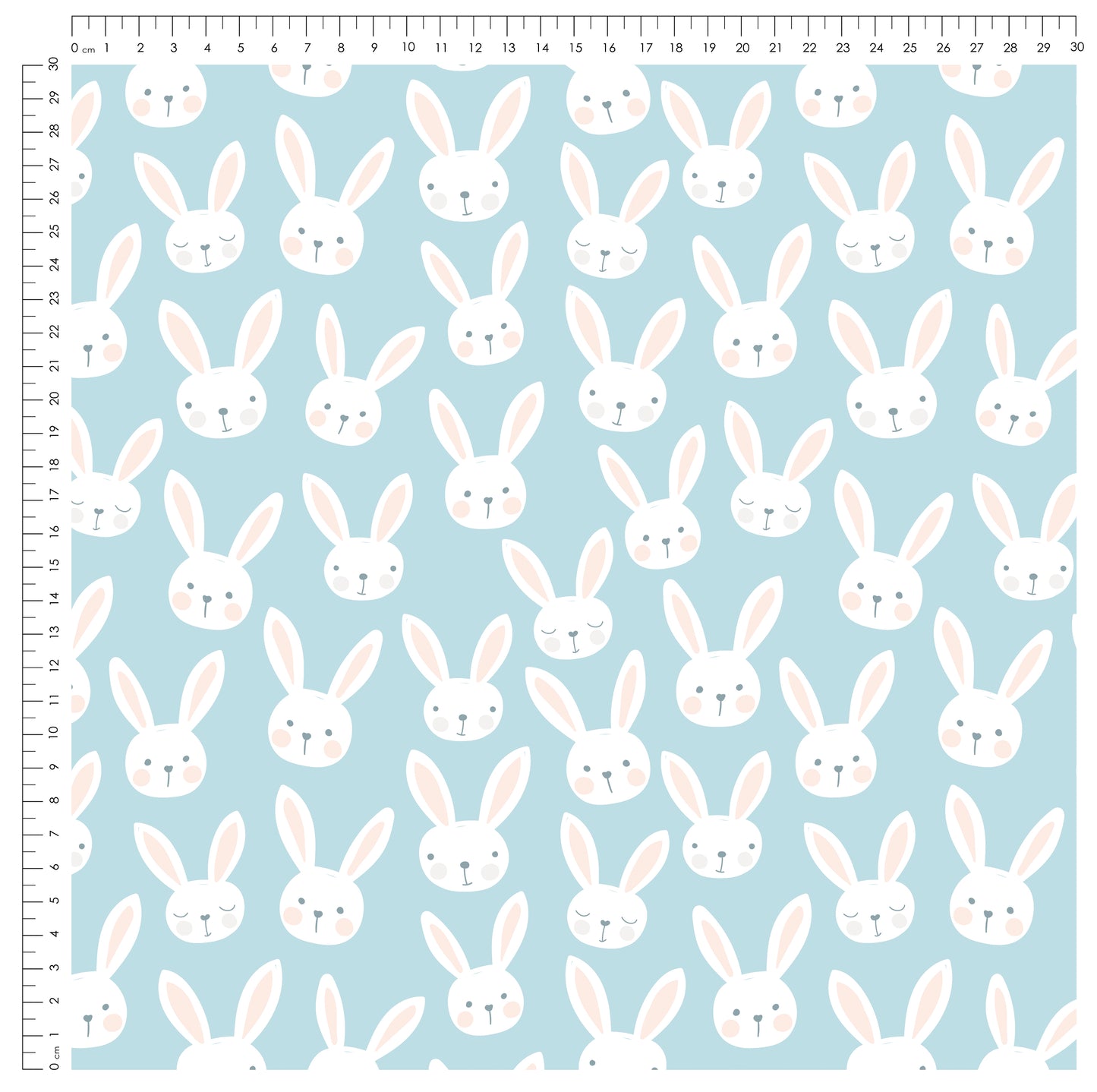 Kleine Hasenliebe Blau – süßes Hasen Design | auf verschiedenen Stoffarten