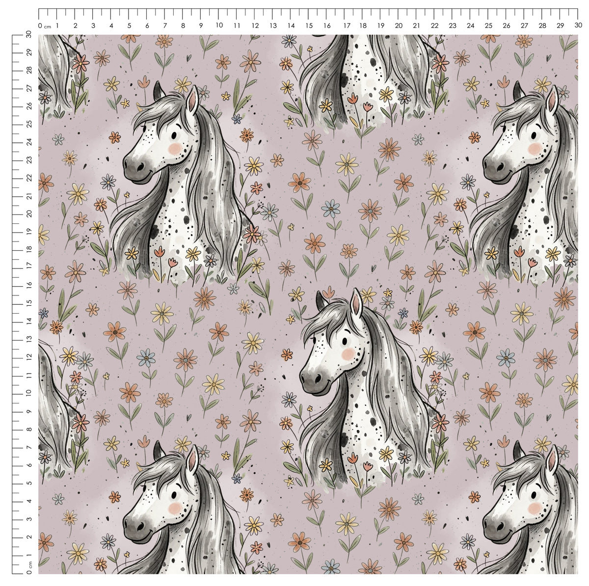 Meadow Dreams Mauve | auf verschiedenen Stoffarten