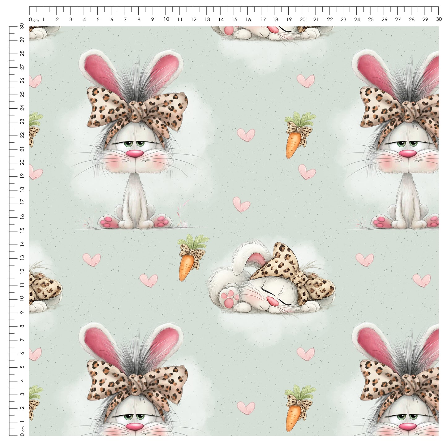 Miss Bunny Mint – verspielter Hasenstoff | verschiedene Stoffarten