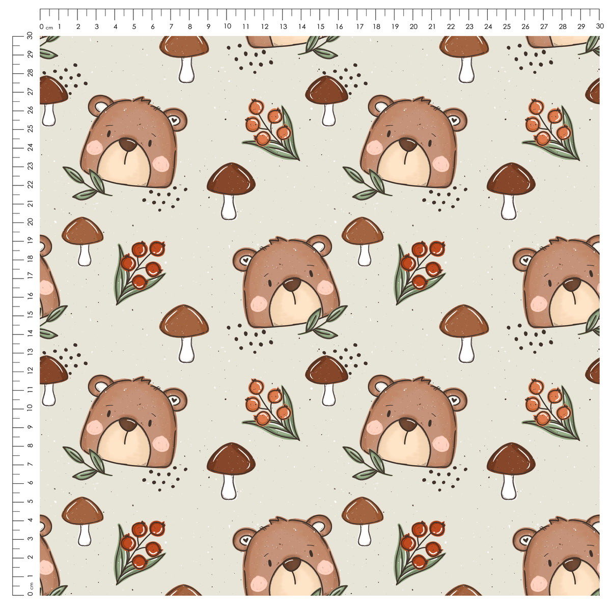 Bearly Autumn | auf verschiedenen Stoffarten