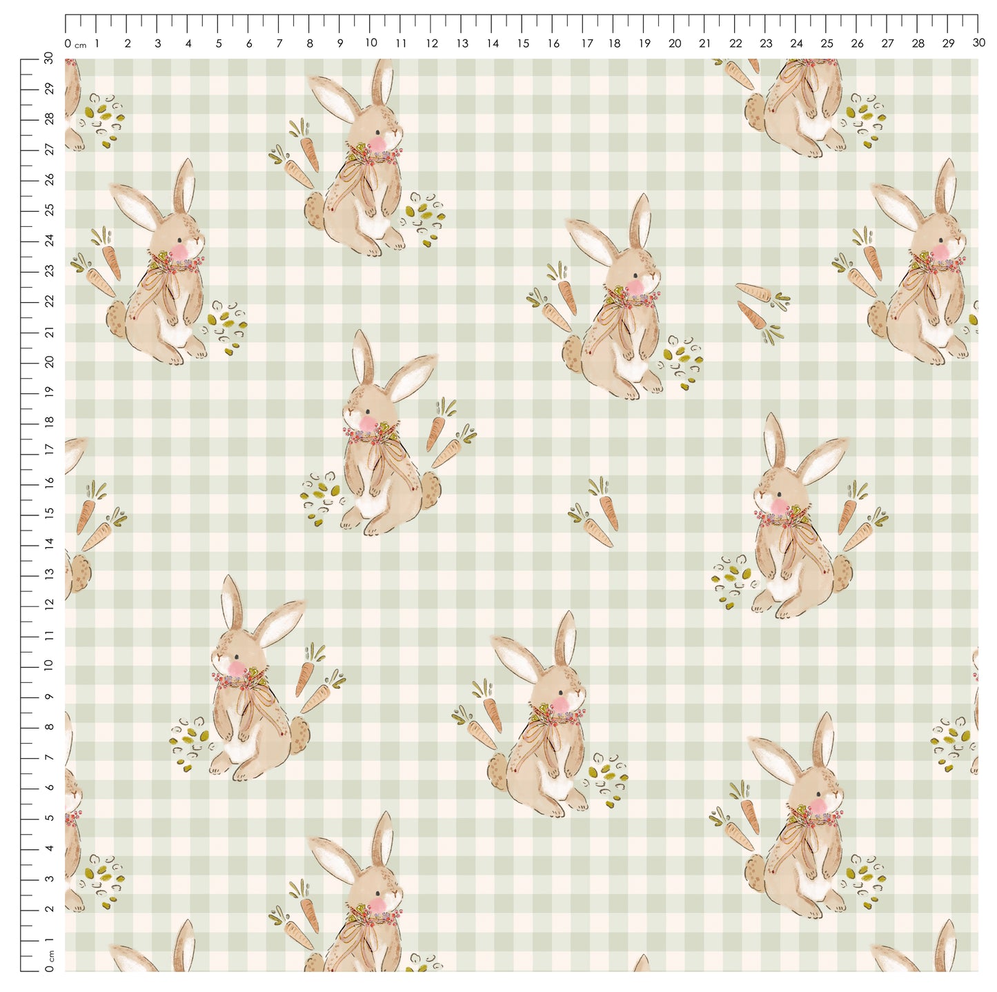 Little Garden Friends Hase Stoff – Aquarell Hasen Design | auf verschiedenen Stoffarten