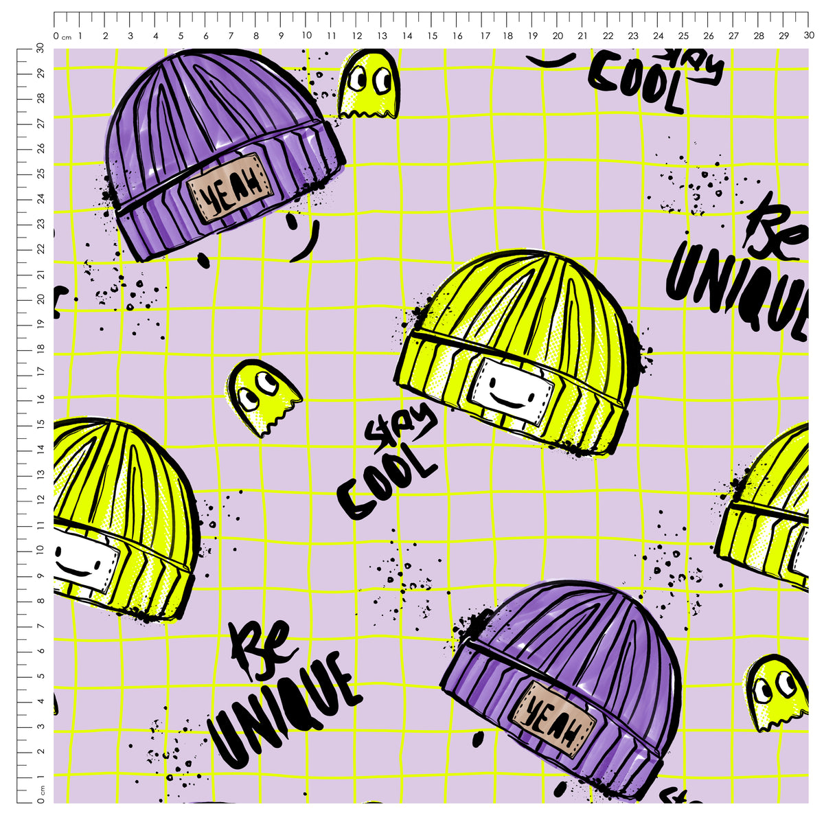 Be Unique Grid | auf verschiedenen Stoffarten