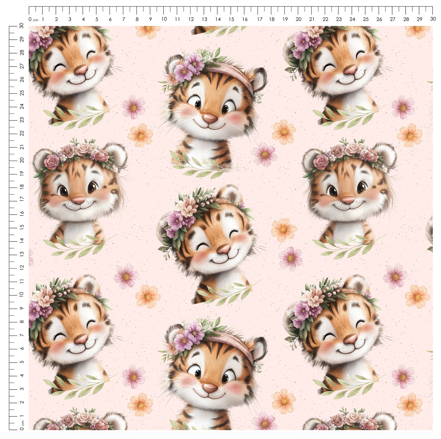 Little Tiger Love Rosa – süßes Tiger Design | verschiedene Stoffarten