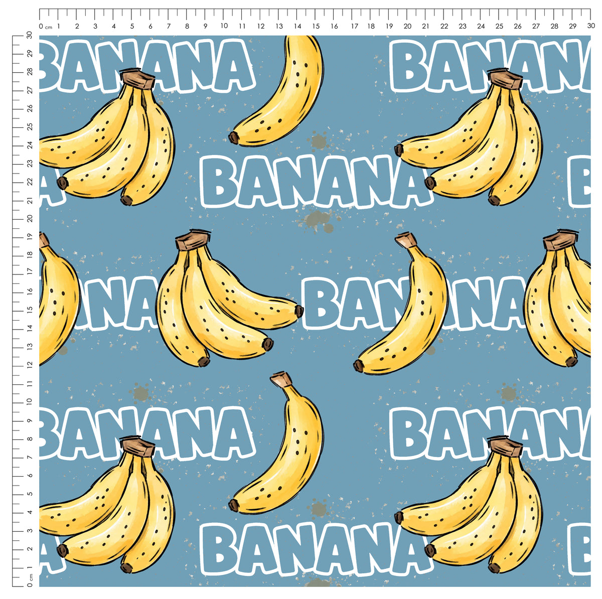 Banana Blau | auf verschiedenen Stoffarten