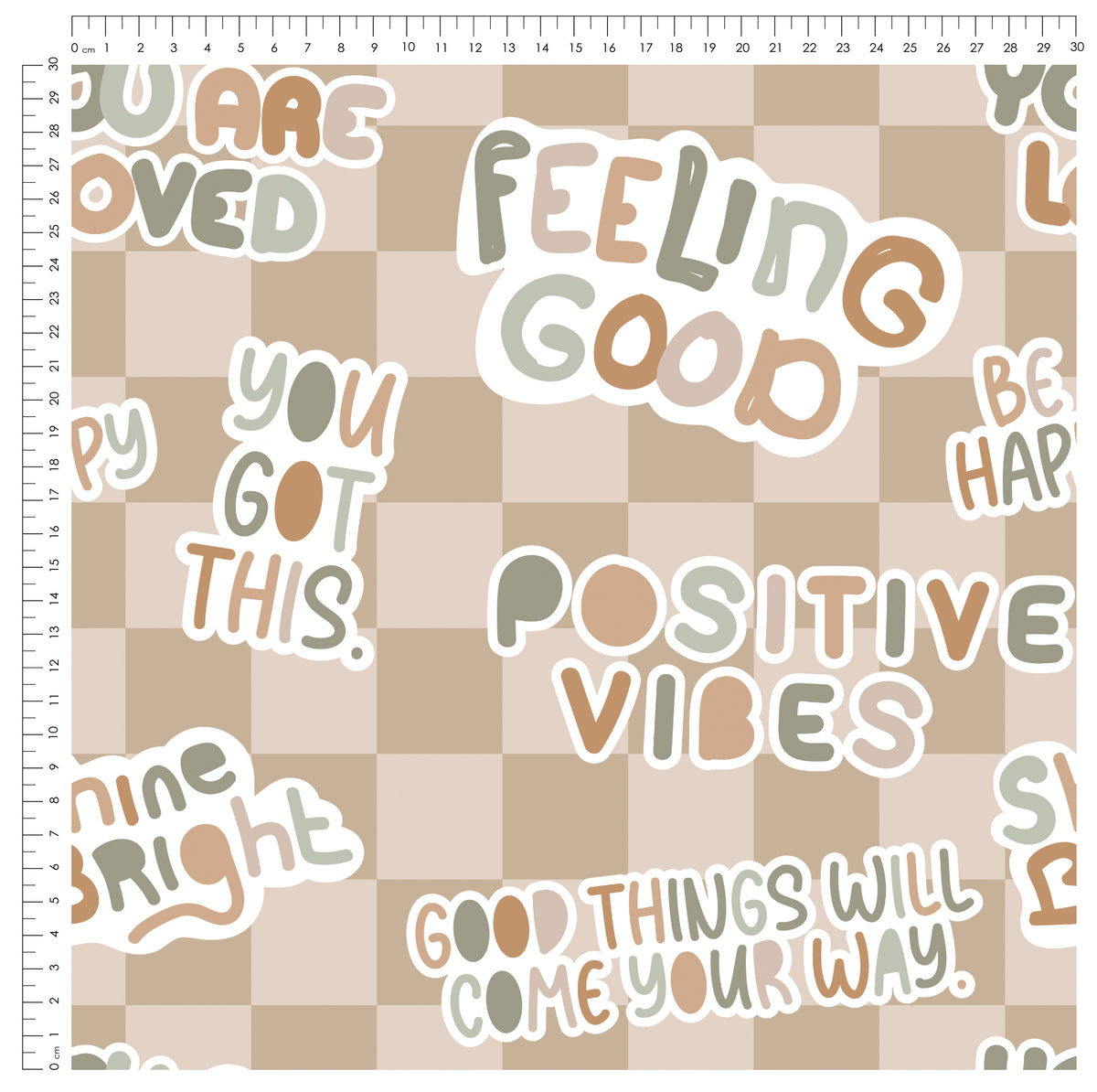Feeling Good Beige | auf verschiedenen Stoffarten