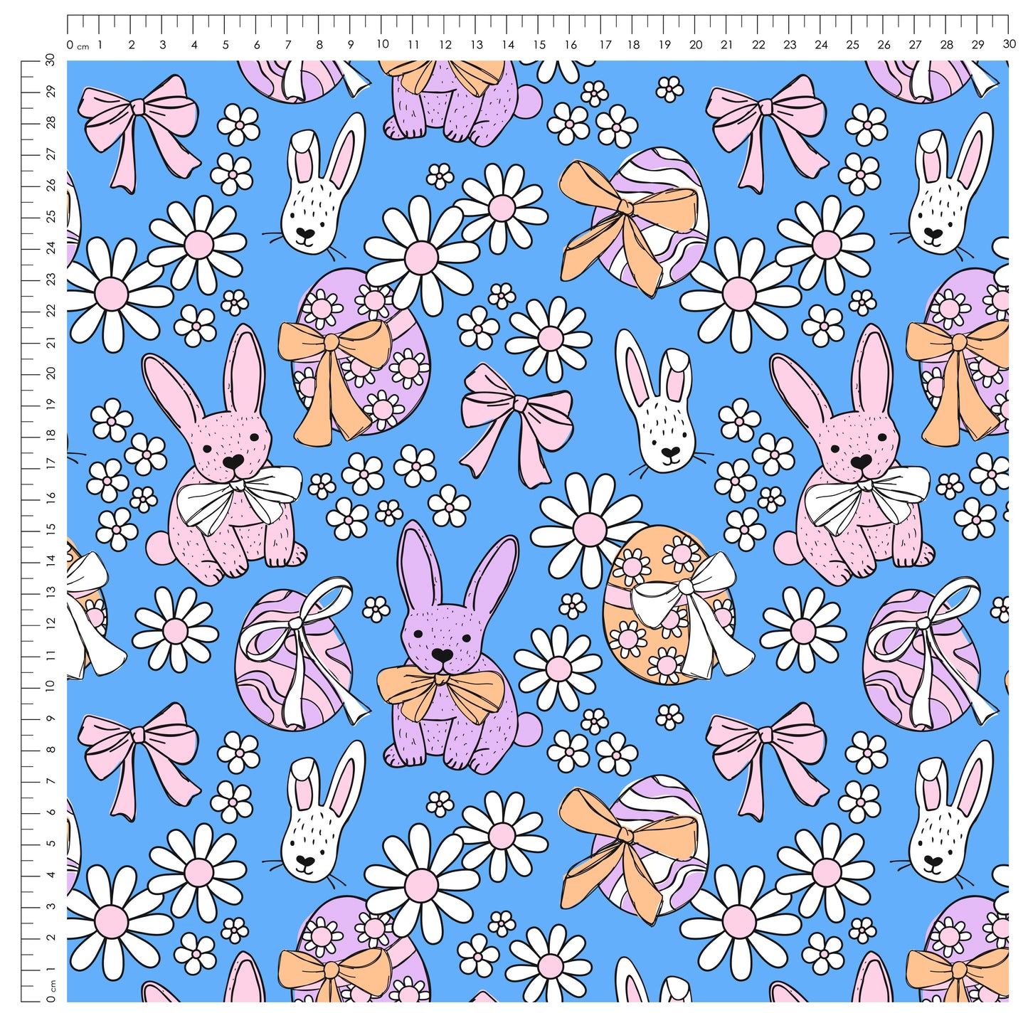 Pop Bunny Party – bunter Osterstoff mit Hasen | verschiedene Stoffarten