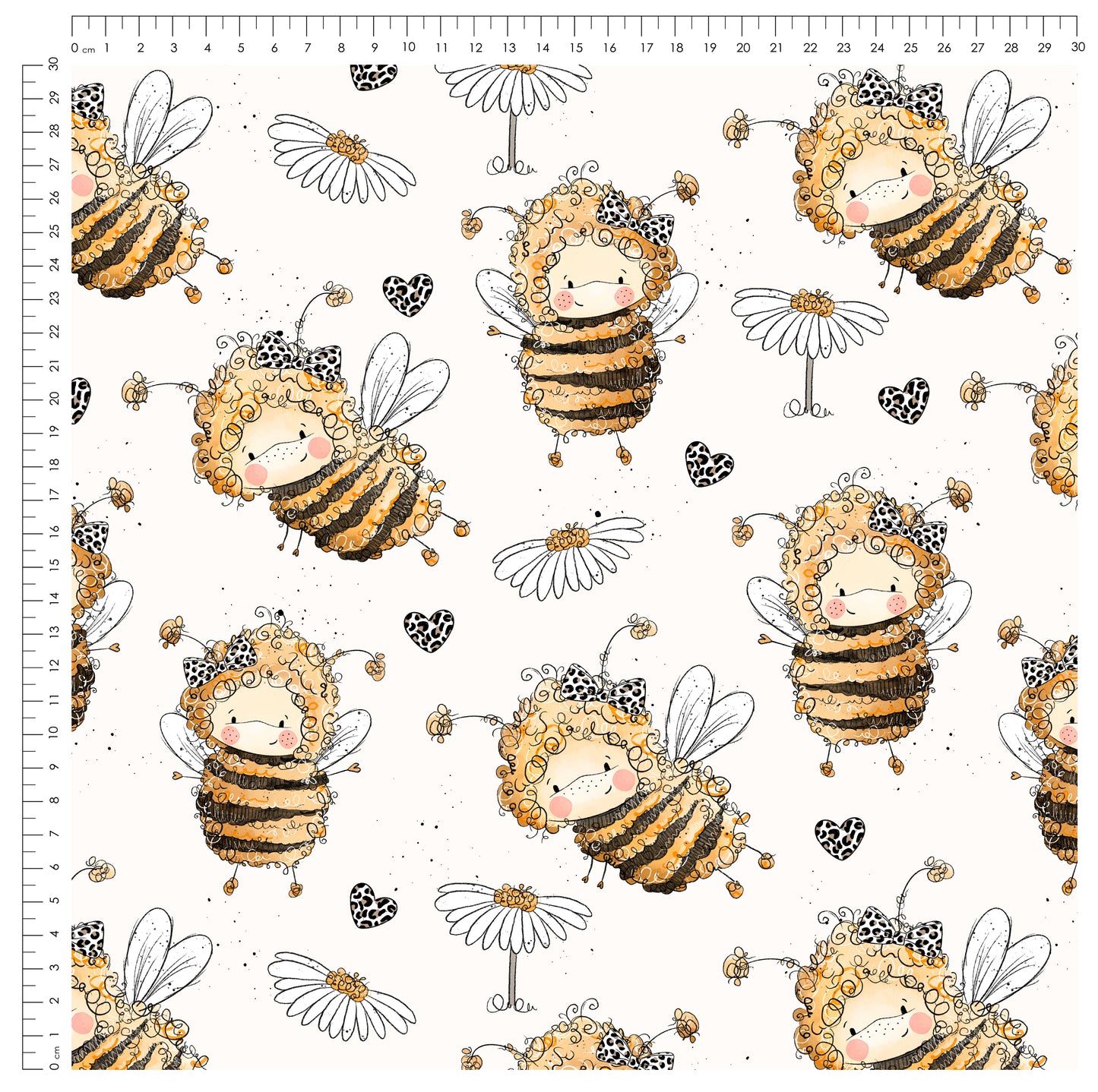 Kleine Hummel – Süßer Bienen Stoff | auf verschiedenen Stoffarten