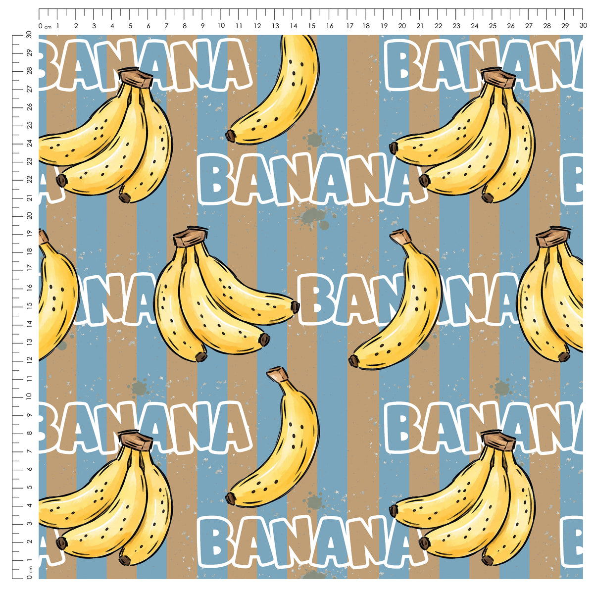 Banana Stripes | auf verschiedenen Stoffarten