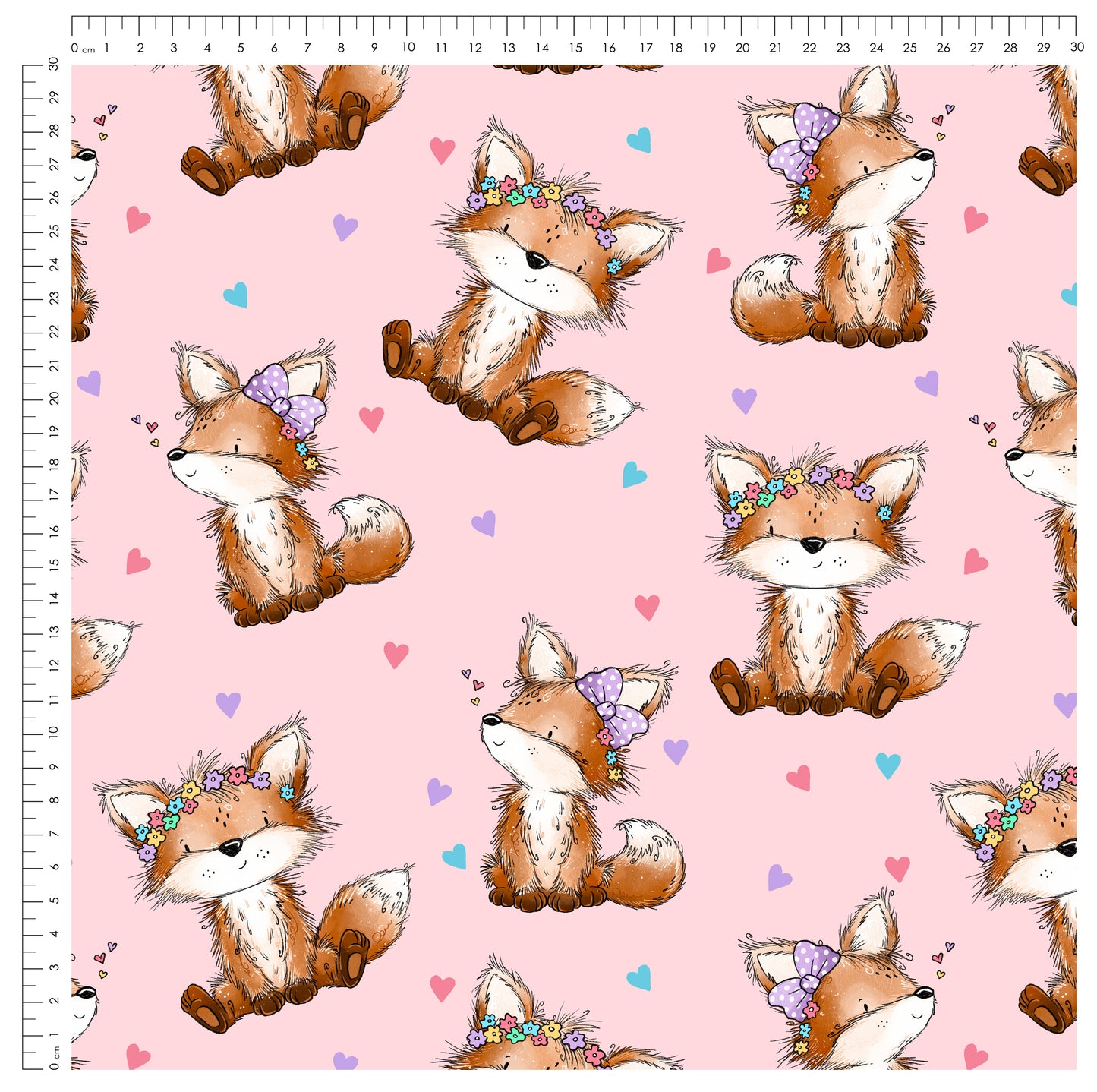 Fuchstag Rosa – süßer Fuchs Stoff | auf verschiedenen Stoffarten