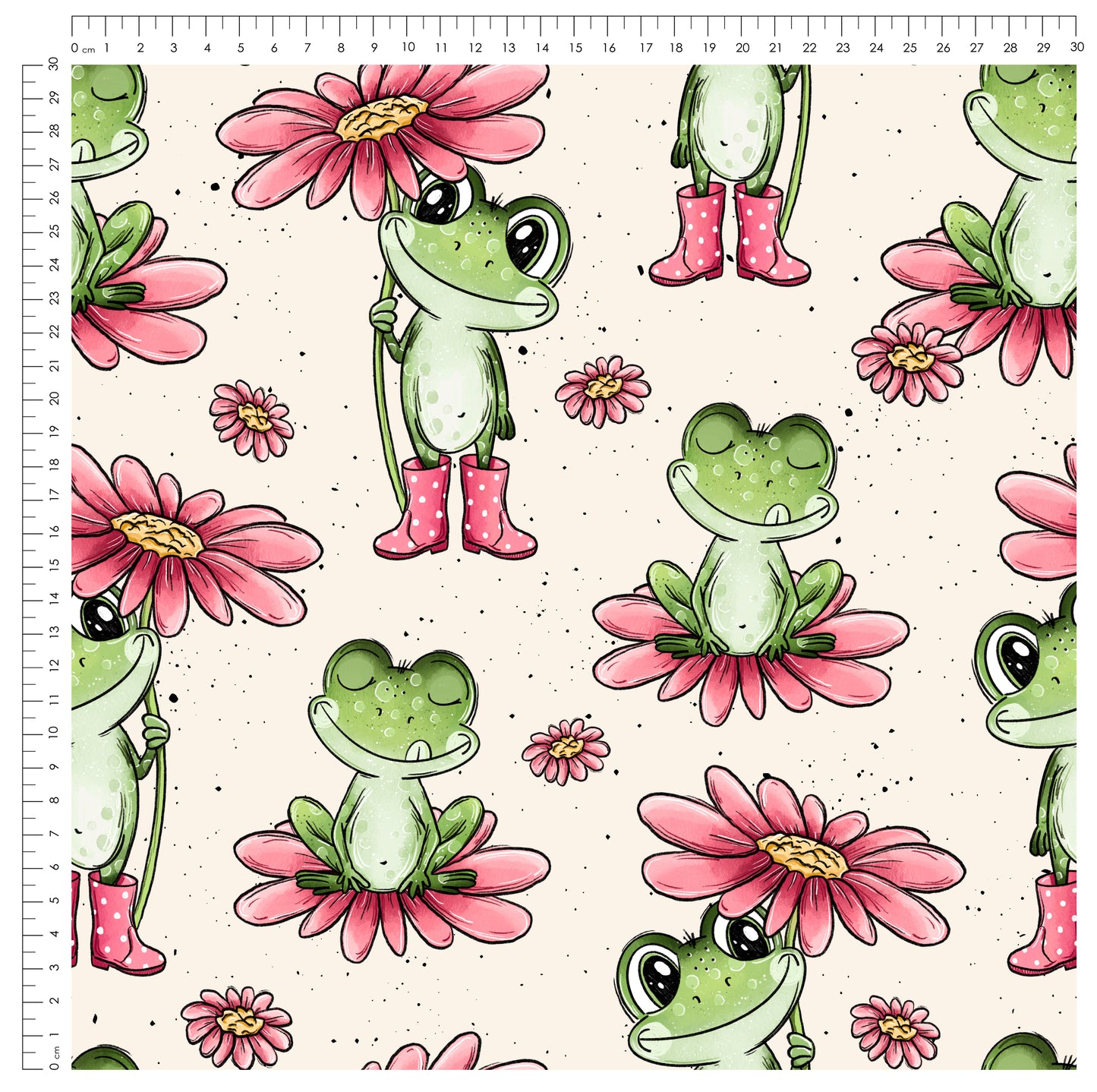 Froschtag Rosa | auf verschiedenen Stoffarten