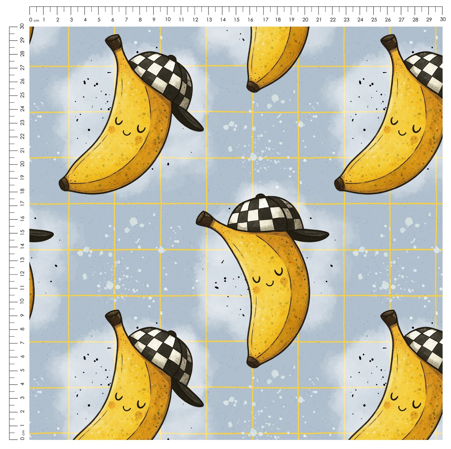 Stoffpaket Cool Banana Hellblau | auf verschiedenen Stoffarten