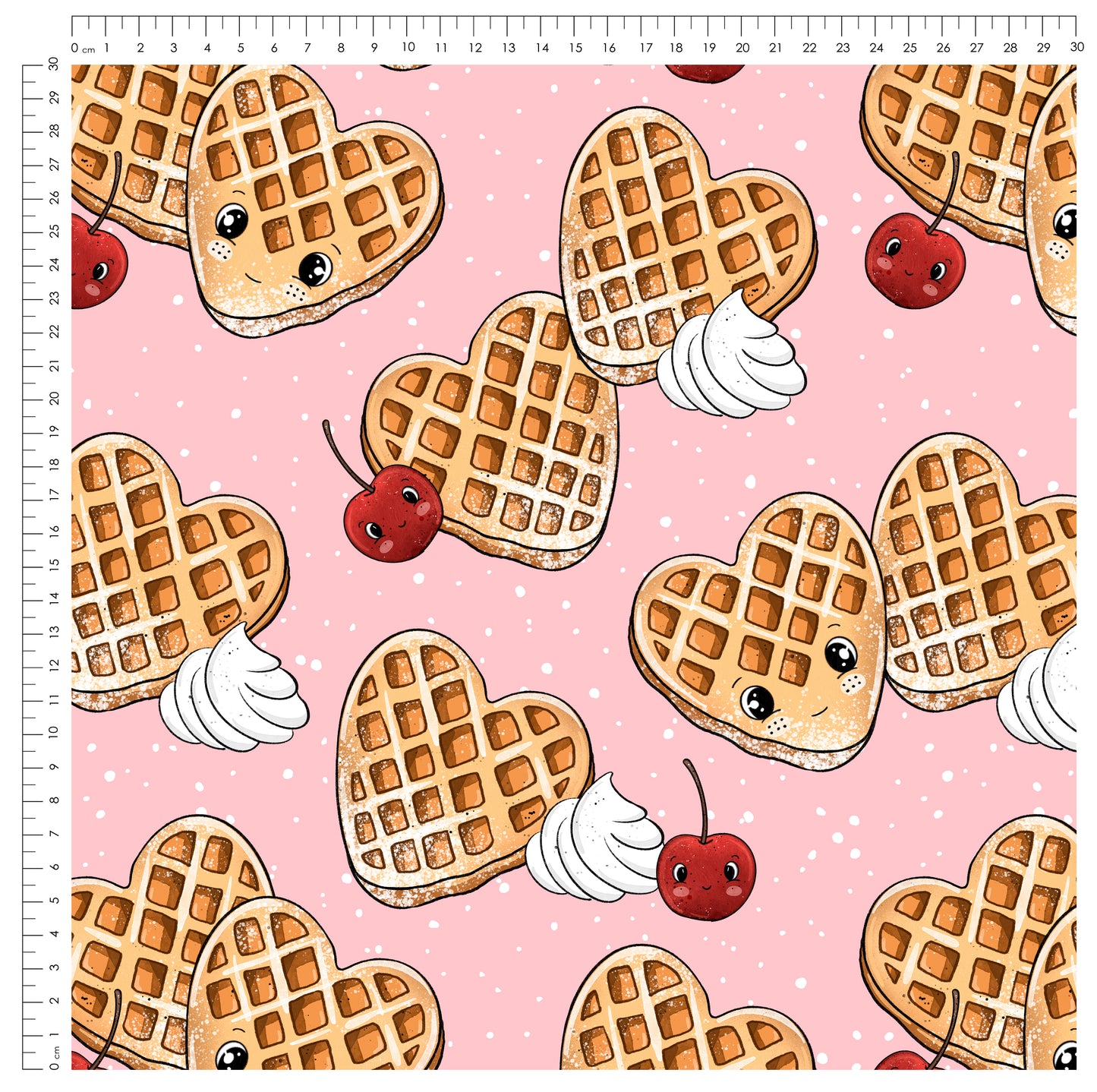 Herzwaffel | auf verschiedenen Stoffarten