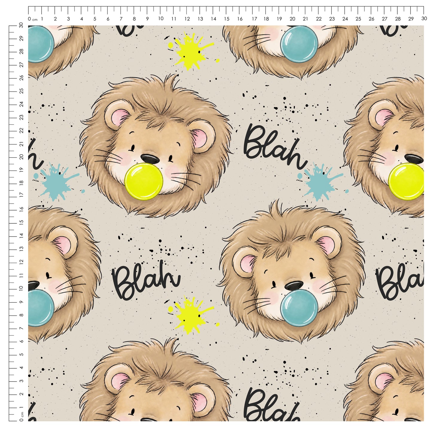 Bubble Roar Boy Beige | auf verschiedenen Stoffarten