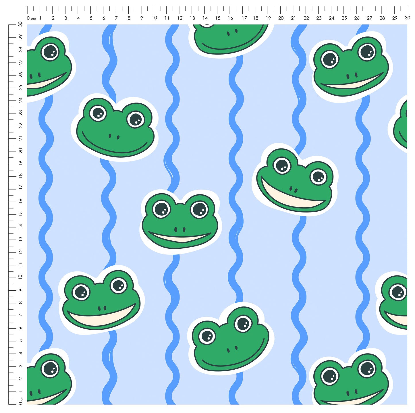 Froggy Waves | auf verschiedenen Stoffarten