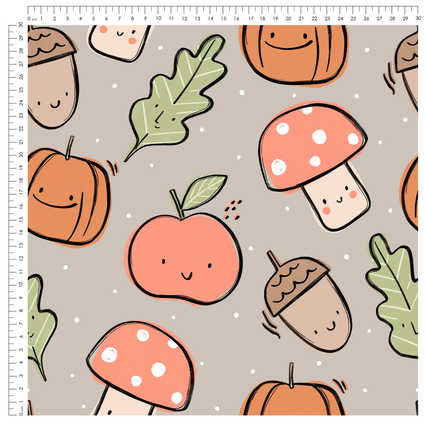 Autumn Doodles | auf verschiedenen Stoffarten