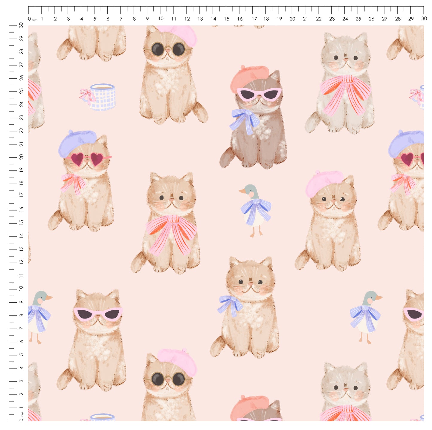 Purrfect Style Rosa | auf verschiedenen Stoffarten