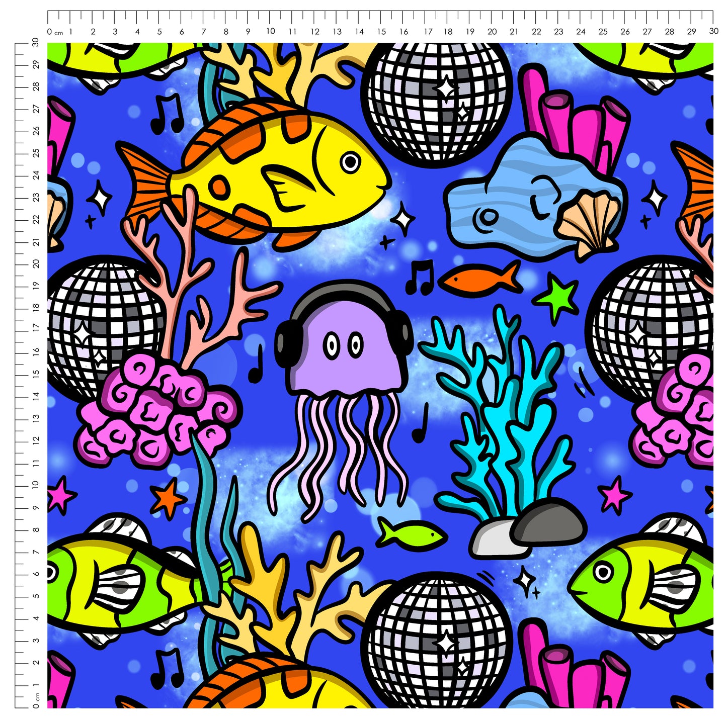 Disco Reef | auf verschiedenen Stoffarten