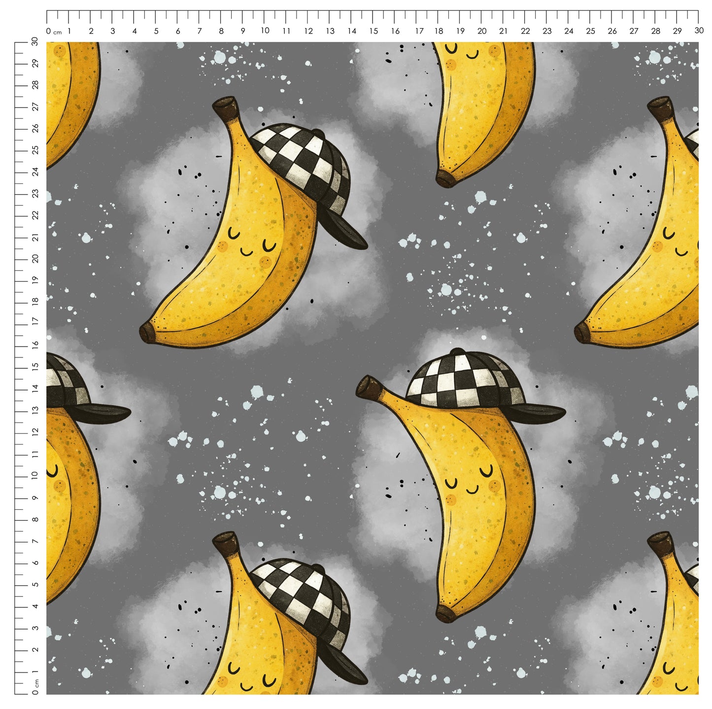 Cool Banana Grau | auf verschiedenen Stoffarten