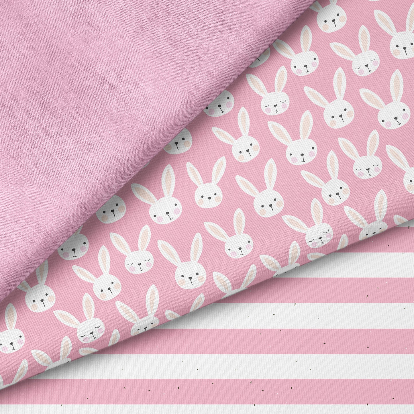 Kleine Hasenliebe Rosa – süßes Hasen Design | auf verschiedenen Stoffarten