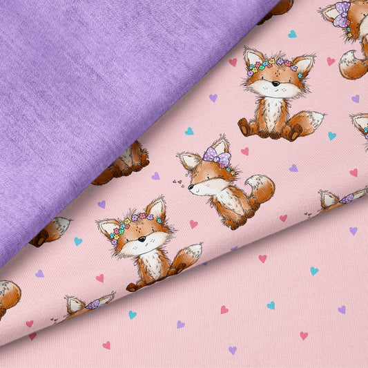 Fuchstag Rosa – süßer Fuchs Stoff | auf verschiedenen Stoffarten