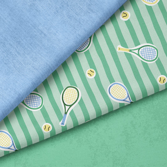 Tennis Time – sportliches Design | auf verschiedenen Stoffarten