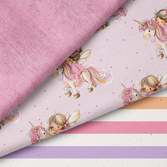 Einhornfeen Rosa – magisches Einhorn Design | auf verschiedenen Stoffarten