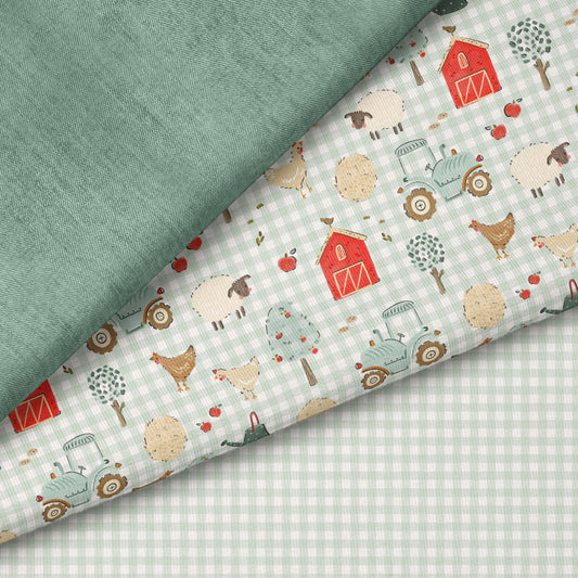 On the Farm Vichy – Bauernhof Design | auf verschiedenen Stoffarten