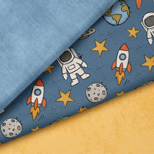Mission Mars Dunkelblau | auf verschiedenen Stoffarten