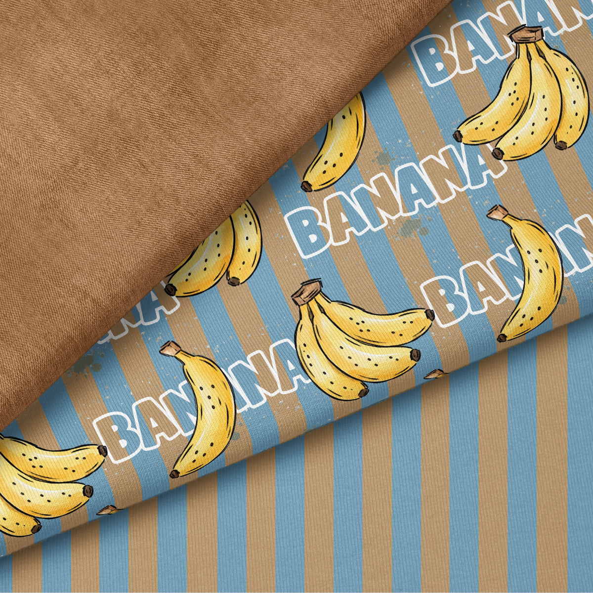 Banana Stripes | auf verschiedenen Stoffarten