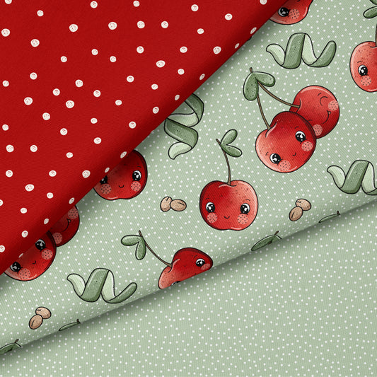 Sweet Cherrys – Fruchtstoff in Rot & Grün | verschiedene Stoffarten