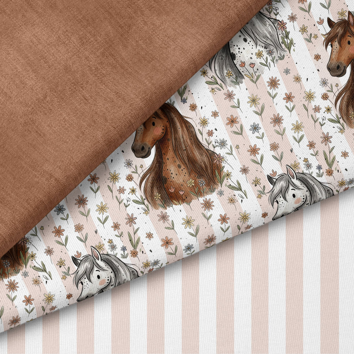 Meadow Dreams Streifen Rosa | auf verschiedenen Stoffarten