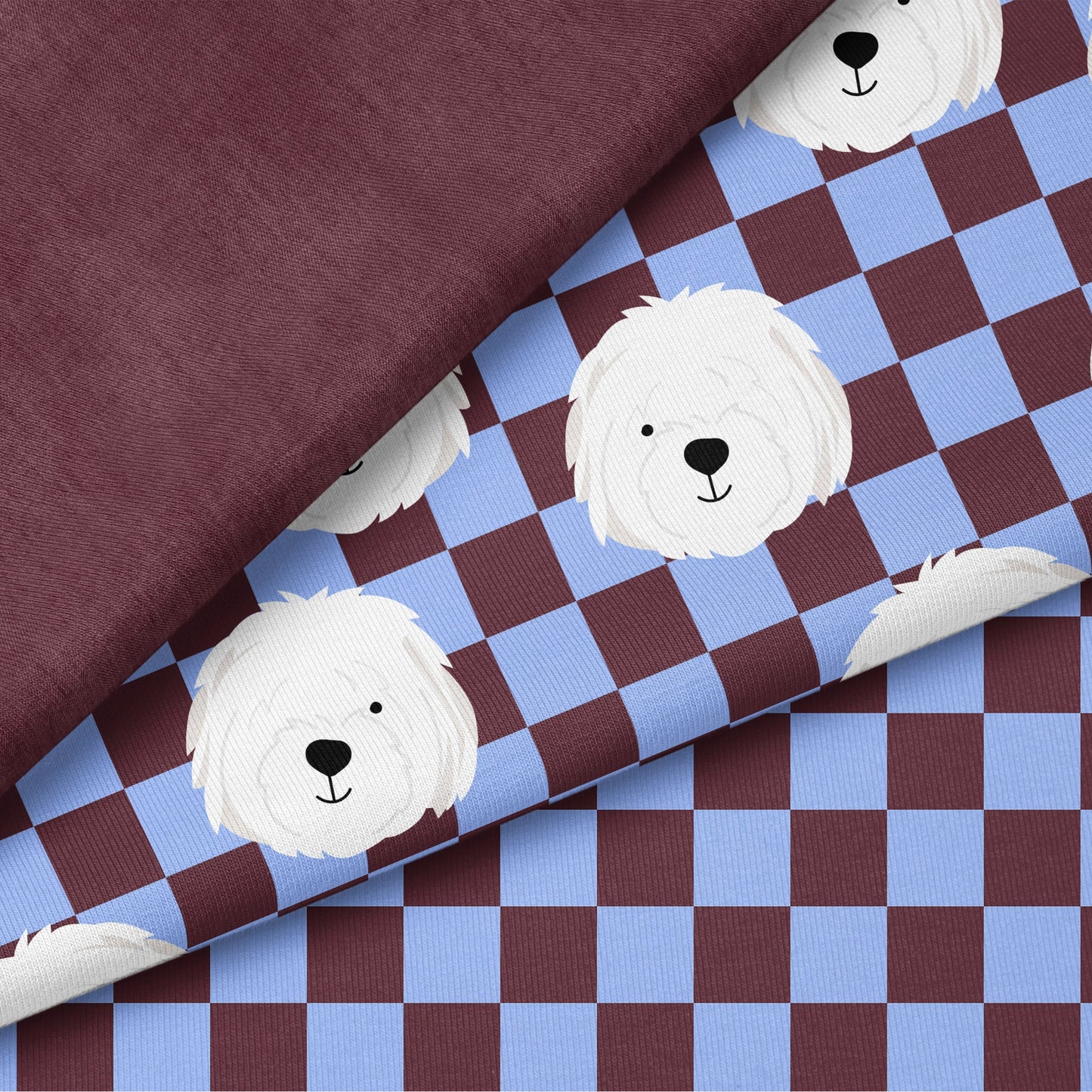 Fluffy Check | auf verschiedenen Stoffarten