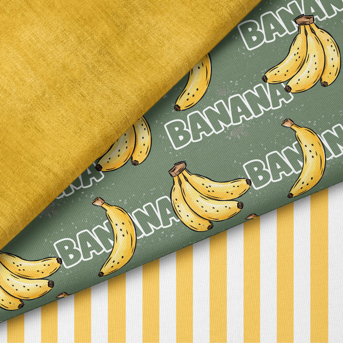 Banana Grün | auf verschiedenen Stoffarten