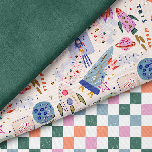 Cosmic Adventure Neutral – Kinderstoff Weltall | verschiedene Stoffarten