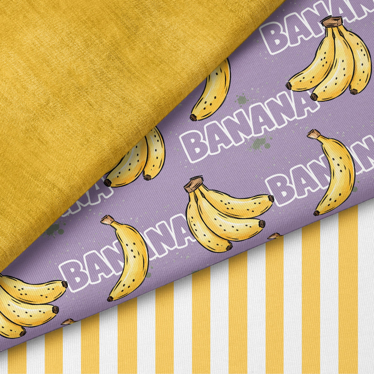 Banana Lila | auf verschiedenen Stoffarten