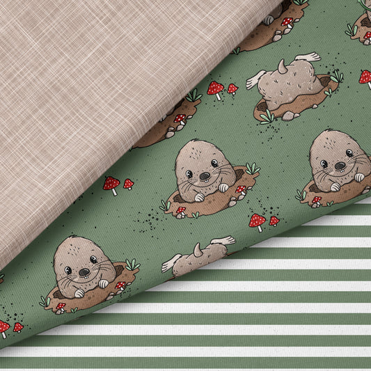 Kleiner Maulwurf – süßer Kinderstoff mit Tiermotiv | verschiedene Stoffarten