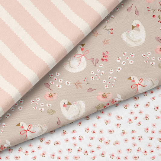 Swan Garden Dreams Vintage – romantischer Schwan Stoff | auf verschiedenen Stoffarten