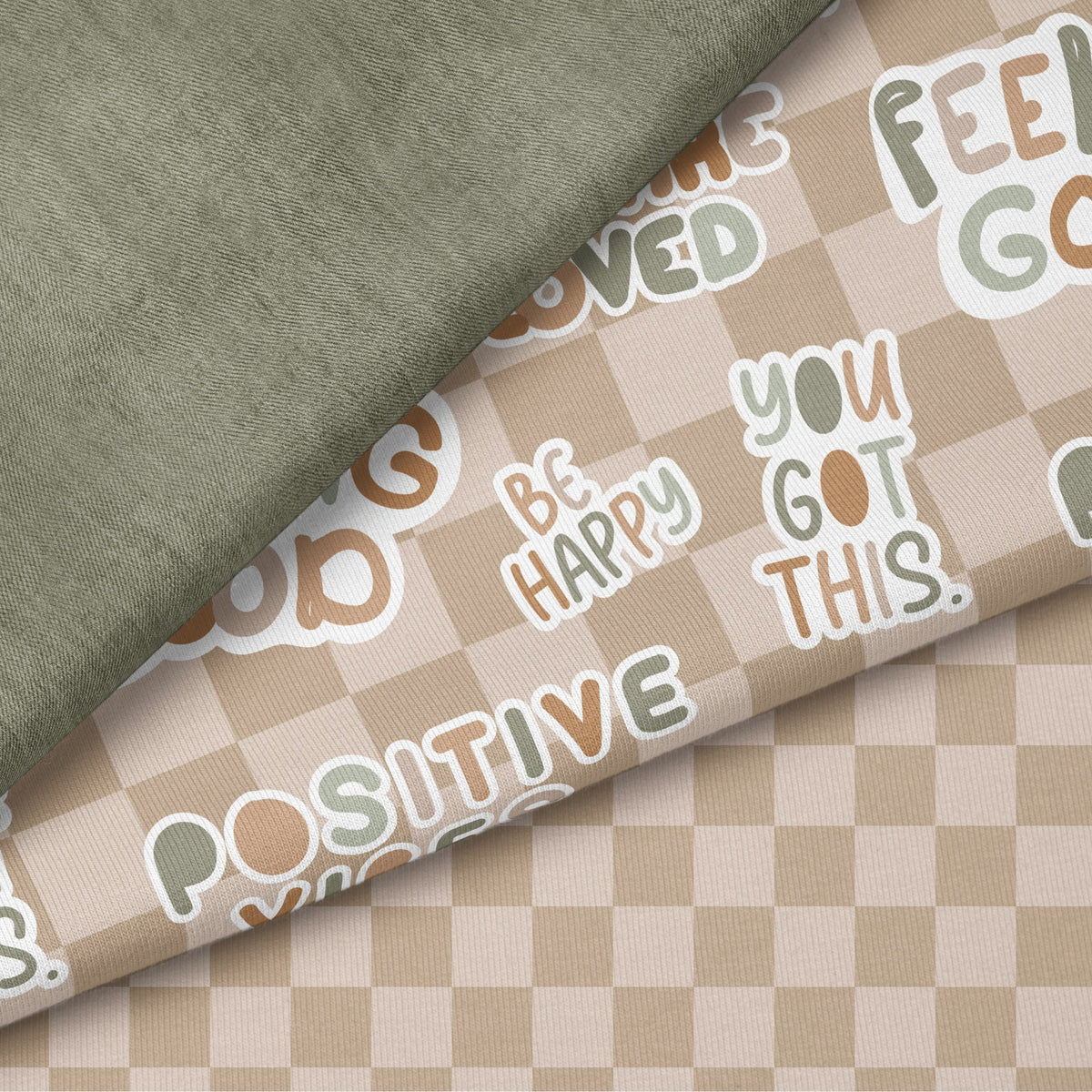 Feeling Good Beige | auf verschiedenen Stoffarten