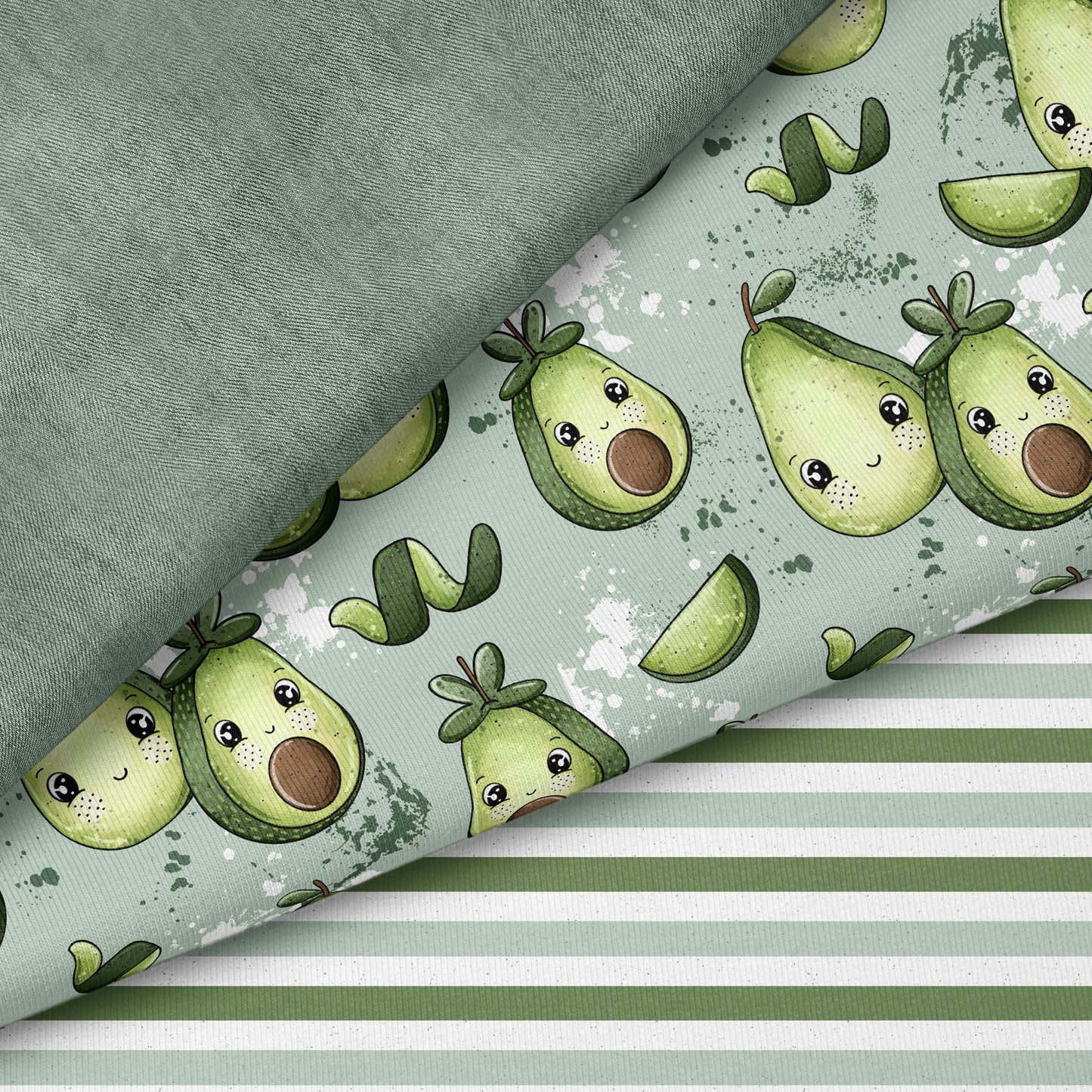 Avocadolies – süßer Avocado Kinderstoff | verschiedene Stoffarten