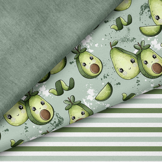 Avocadolies – süßer Avocado Kinderstoff | verschiedene Stoffarten