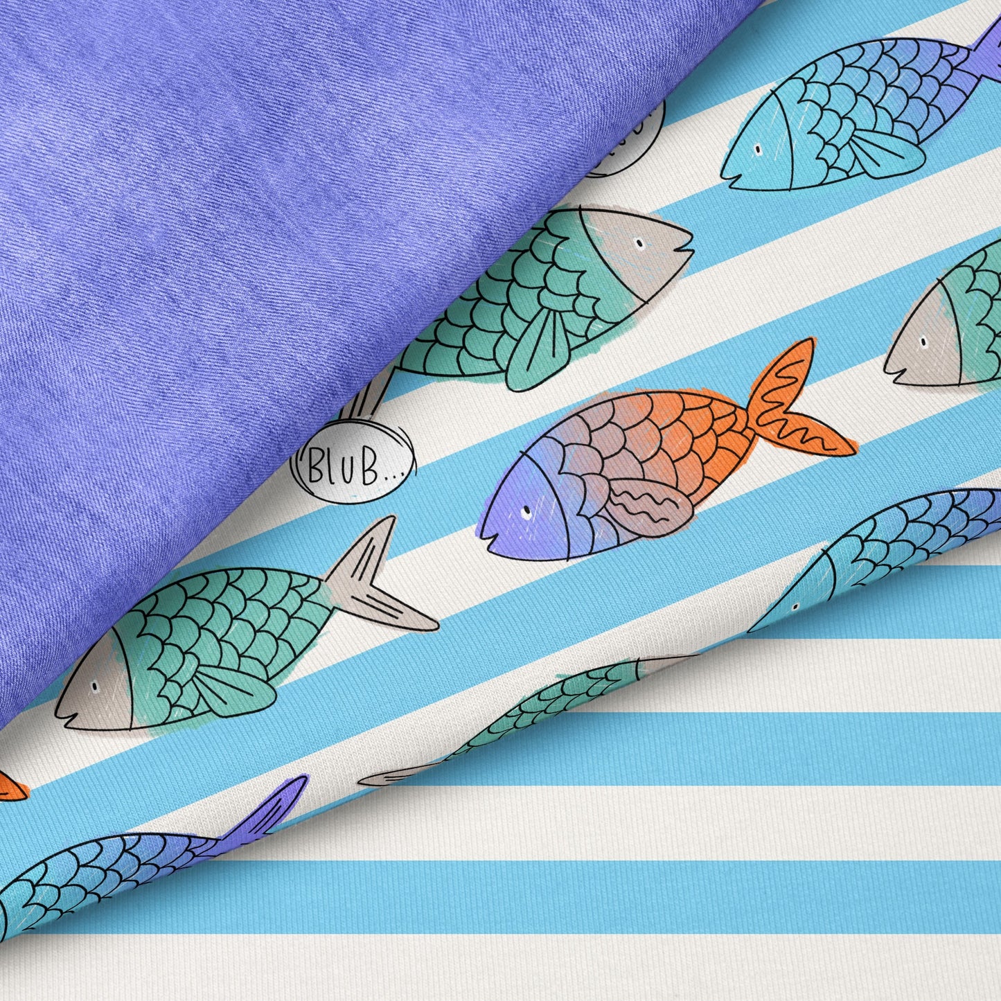 Fish & Stripes | auf verschiedenen Stoffarten